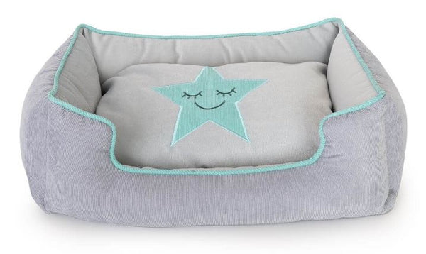 Hundebett Star grau mint