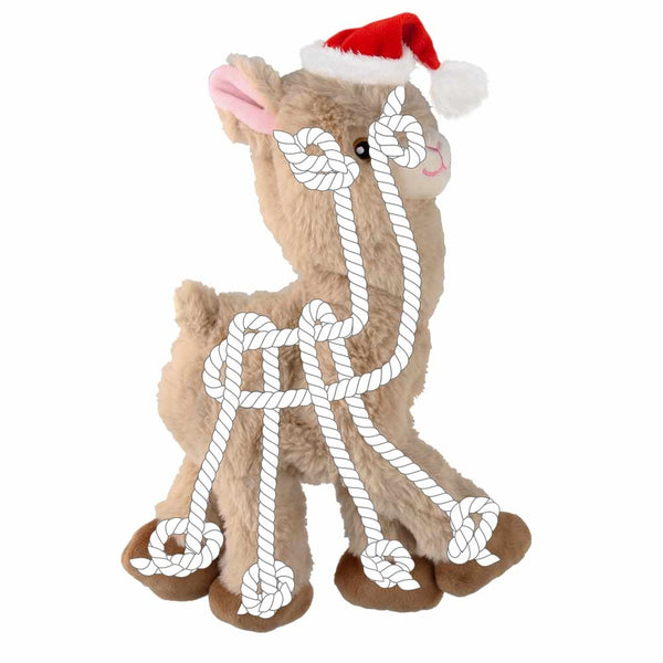 Xmas plush Alpaca with rope inside 30 cm