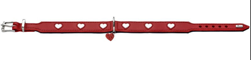 Halsband Love, Rot mit Herzen