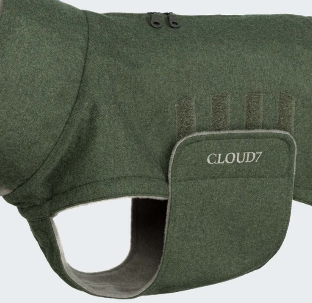 Hundemantel Brooklyn Long, Flanell Fern Green