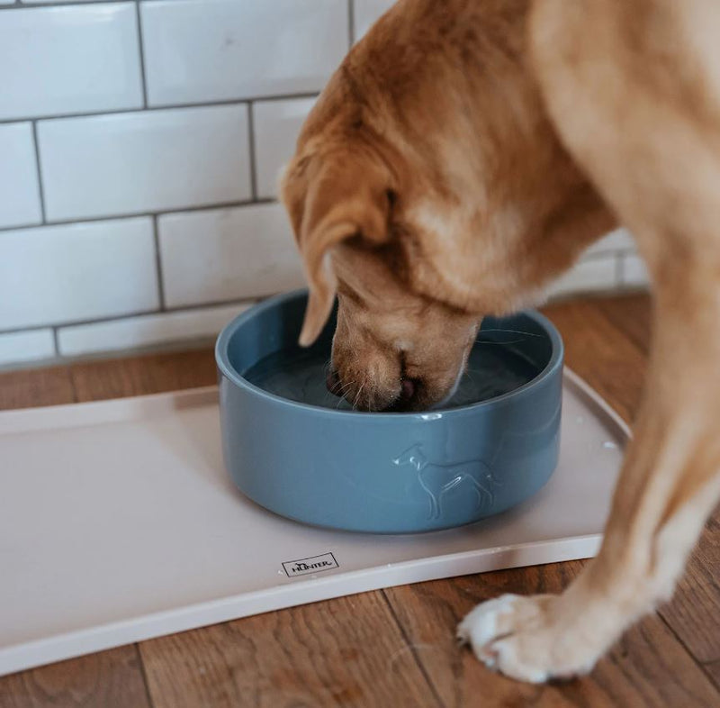 Keramik-Napf Osby, Glazed Taubenblau