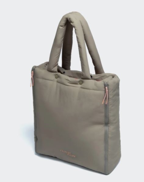 Hundereisebett & tote Bag AKTIV Puffer Khaki/Peach