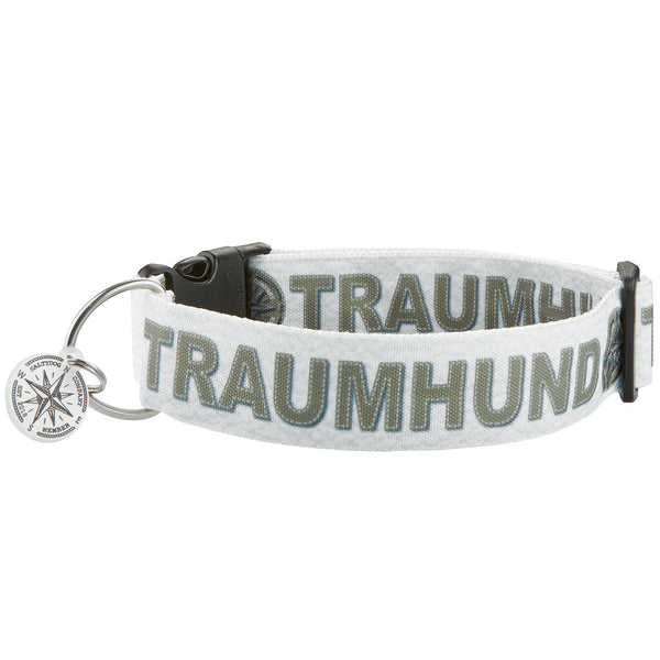 Halsband TRAUMHUND, Weiss/Olive