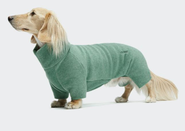 Hundepullover für Dackel, Fleece Cornwall Dusty Green