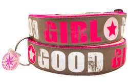 Halsband GOOD GIRL, Choco/Himbeere