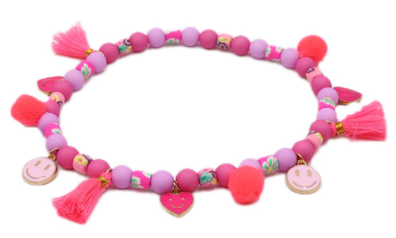 Hunde Schmuck- und Zeckenkette Yojas Pink