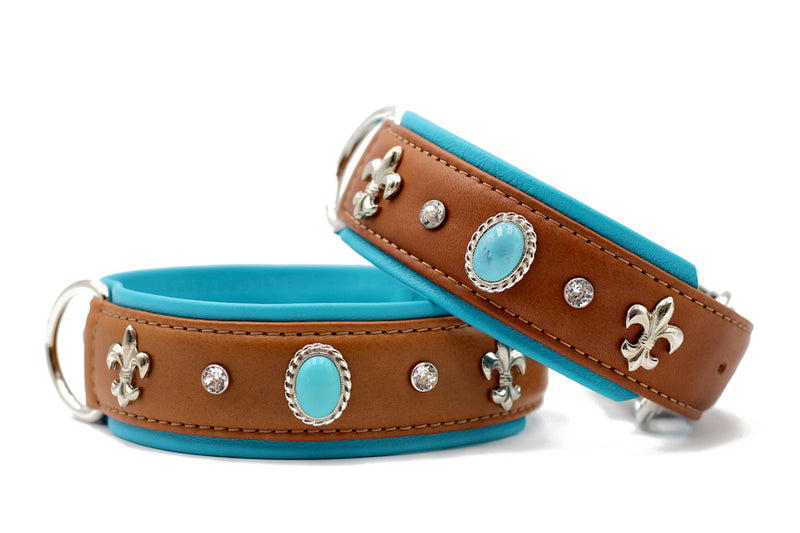Halsband Ibiza, Petrol-Silber