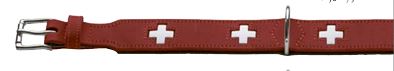 Halsband Swiss, Rot mit Schweizerkreuz