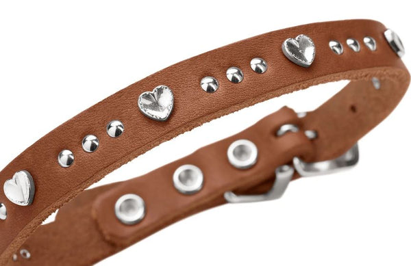 Halsband Aalborg Hearts, Cognac