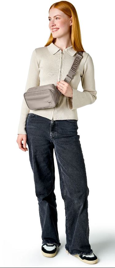 Seoul Crossbodytasche, Greige mit Decke