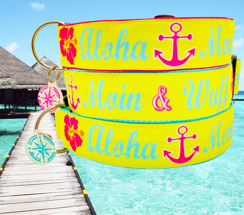 Halsband ALOHA Moin & Wuff, Pink