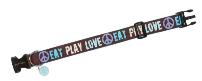 Halsband EAT PLAY LOVE, Choco-Blue