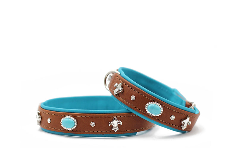 Halsband Ibiza, Petrol-Silber
