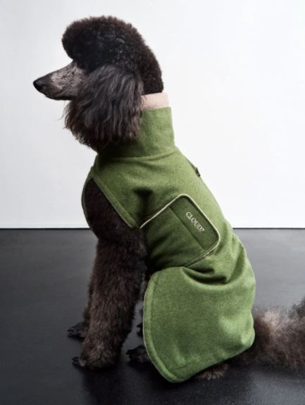 Hundemantel Brooklyn Long, Flanell Fern Green