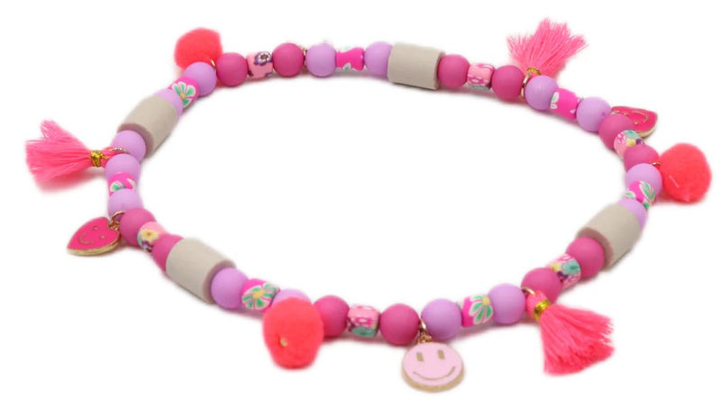 Hunde Schmuck- und Zeckenkette Yojas Pink