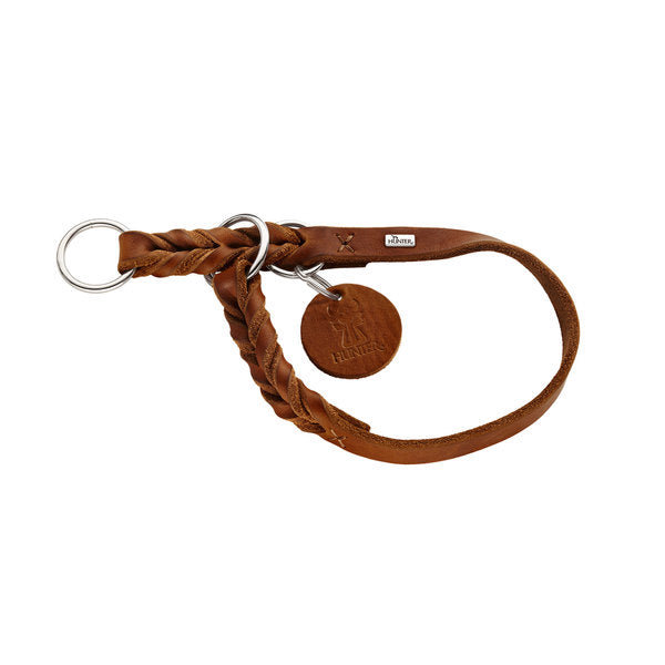Dressurhalsband Solid Education Cognac