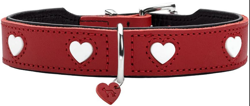 Halsband Love, Rot mit Herzen