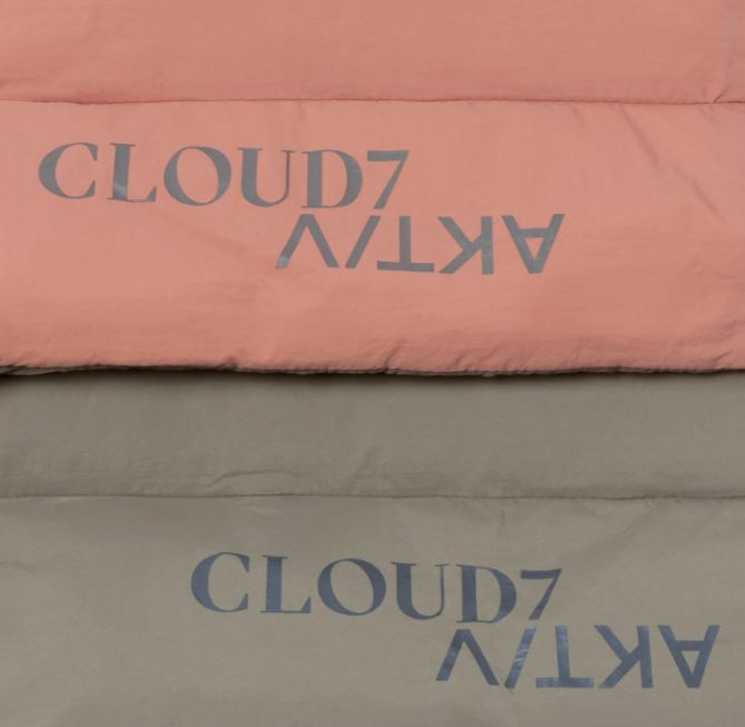 Hundereisebett & tote Bag AKTIV Puffer Khaki/Peach