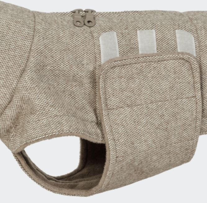Hundemantel Brooklyn Dackel, Tweed Beige