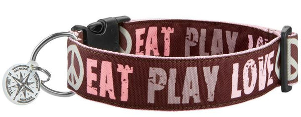 Halsband EAT PLAY LOVE, Choco-Rosa