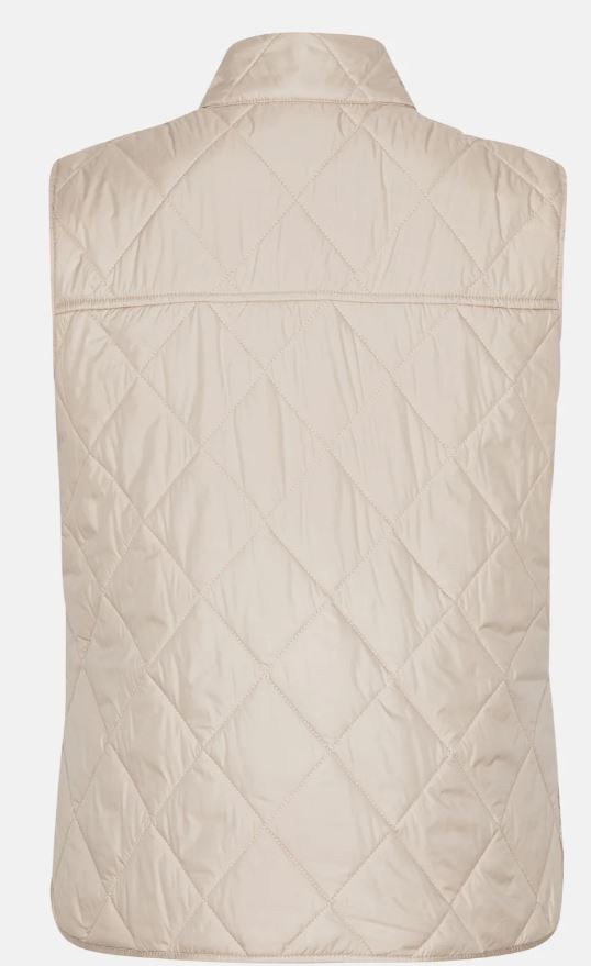 Quiltet Short Vest Light Camel