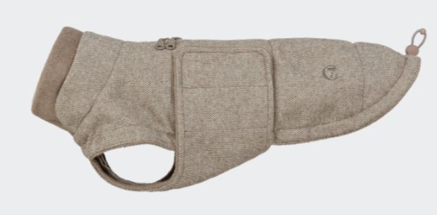 Hundemantel Brooklyn Dackel, Tweed Beige