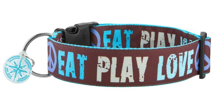 Halsband EAT PLAY LOVE, Choco-Blue