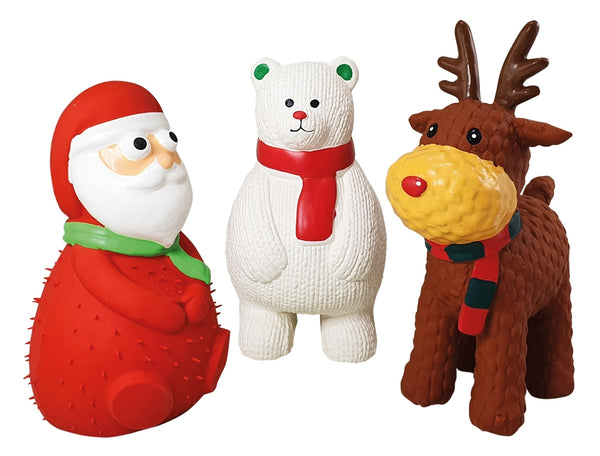 Weihnachtsfigur aus Latex Rentier, Eisbär oder Nikolaus