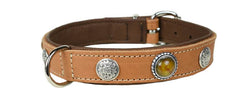Lederhalsband VINTAGE, Cognac