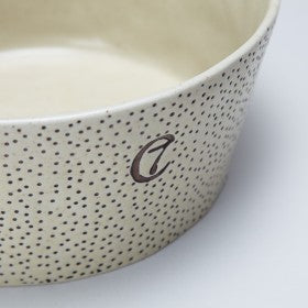 Ceramic Bowl YOJI Dots, creme