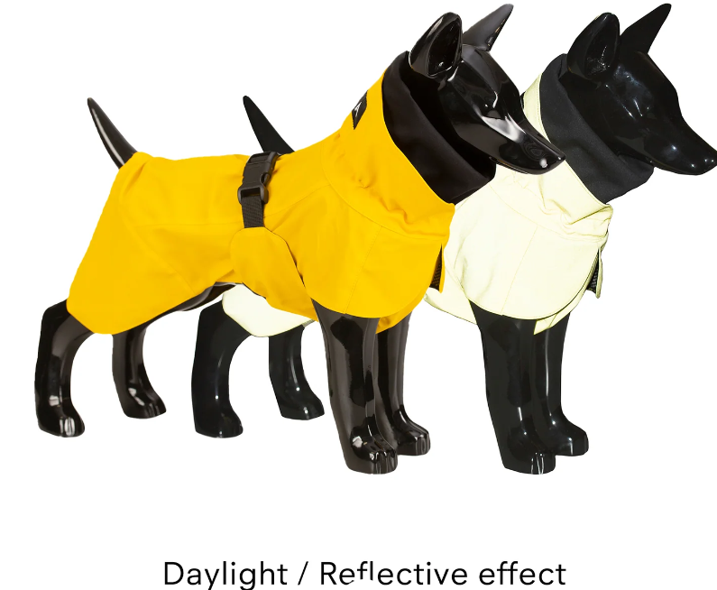 Hunderegenmantel reflektierend, Gelb