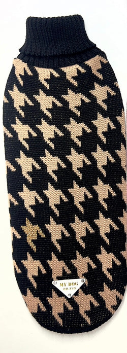 Strickpullover Jacquard, Schwarz