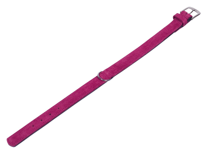 Velours Halsband, pink-schwarz