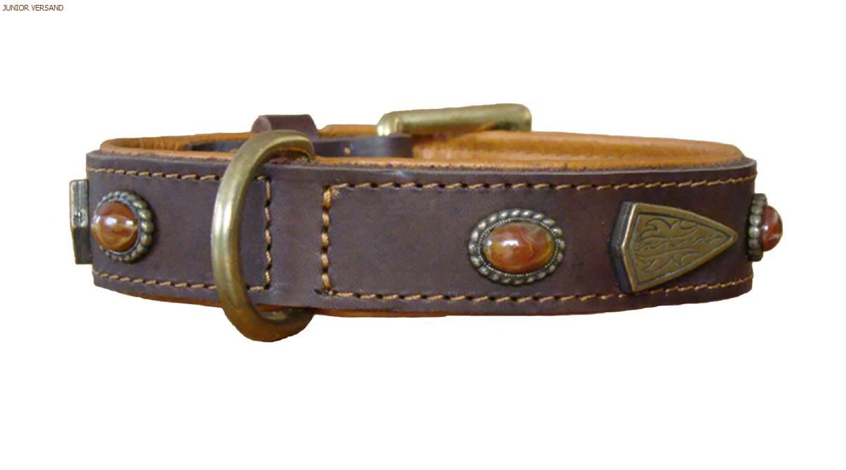 Halsband Kairo mit Bernstein Braun