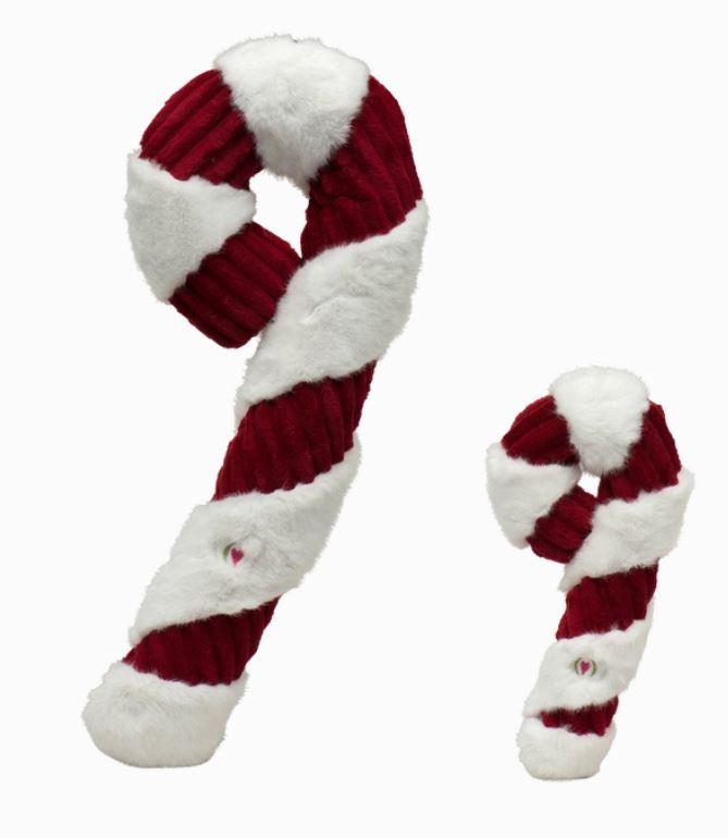 Zuckerstange Candy Cane aus Plüsch Rot/Weiss