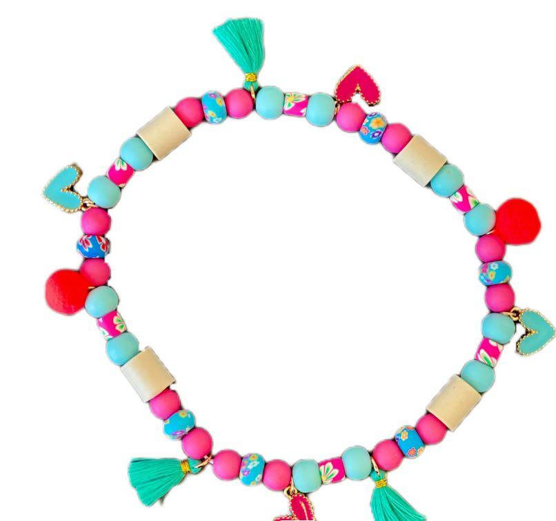 Hunde Schmuck- und Zeckenkette Türkis