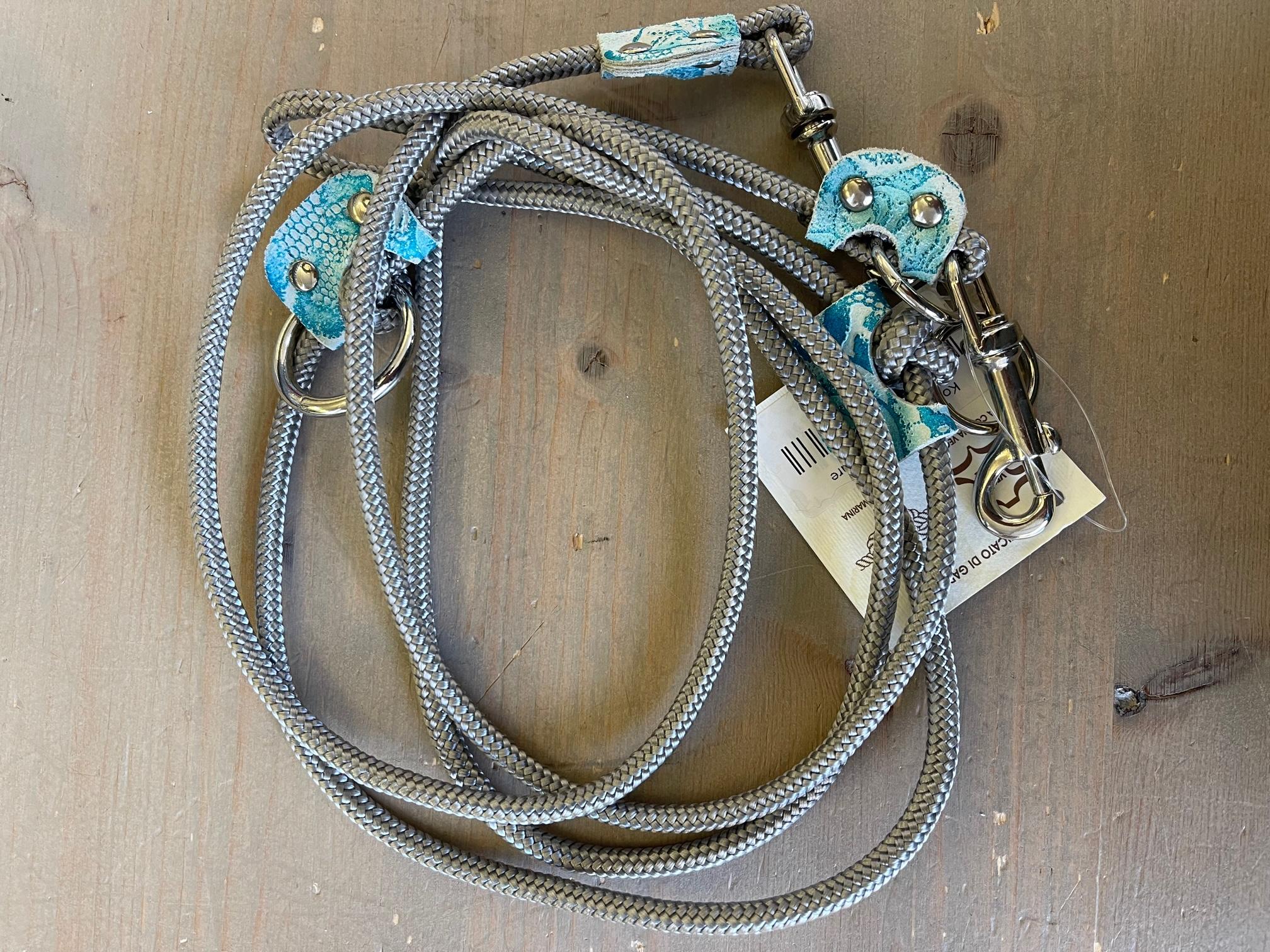 Tauleine mit Leder Aquamarine