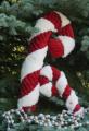 Zuckerstange Candy Cane aus Plüsch Rot/Weiss – Bild 2