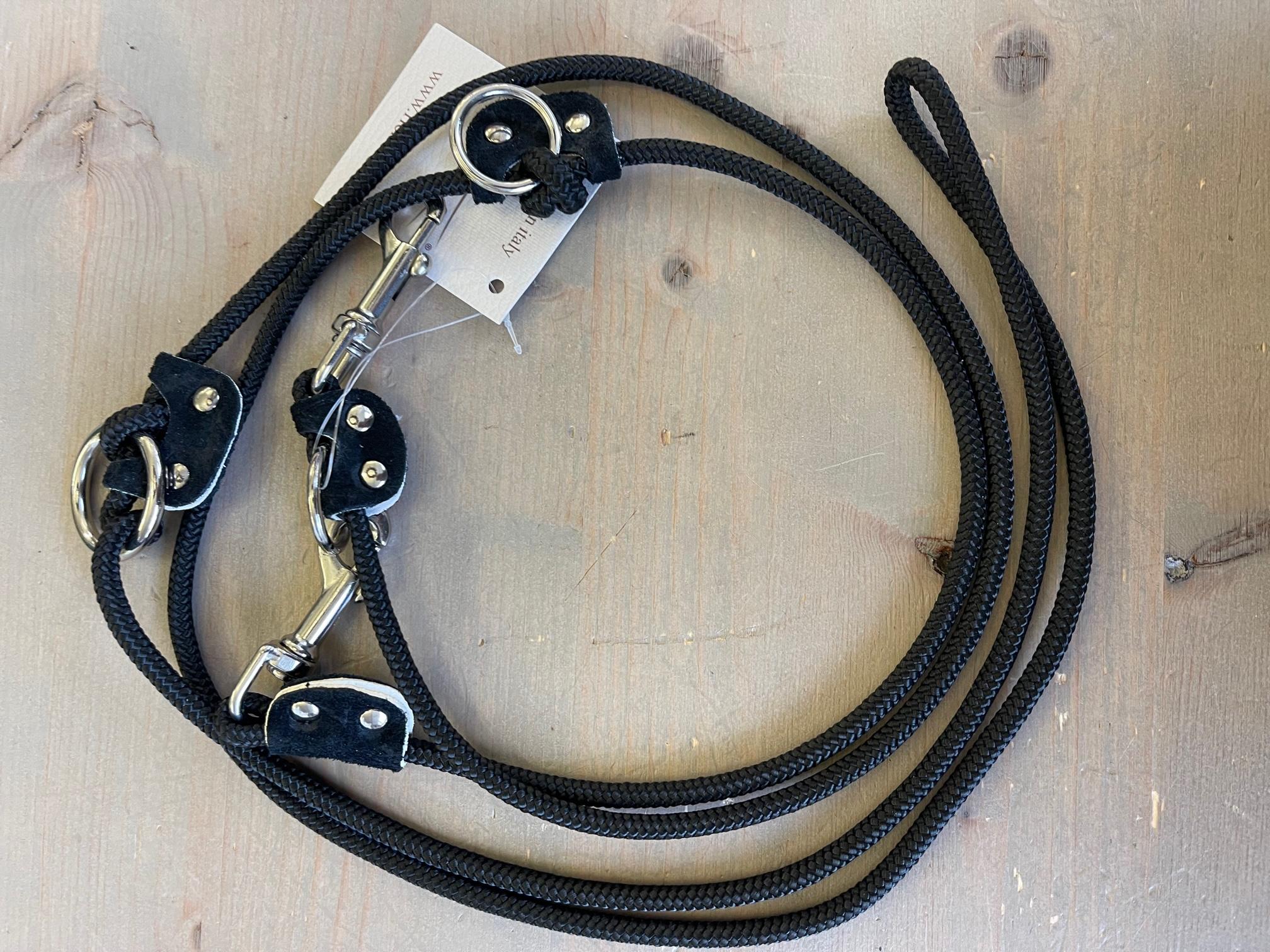 Tauleine mit Leder Nero