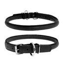 Lederhalsband round, 6mm, Schwarz