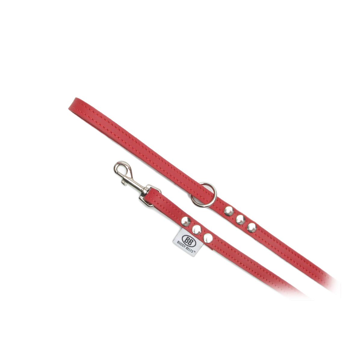 Leine BB Leder red Kristal