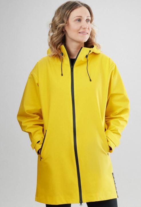 Damenregenmantel reflektieren Yellow