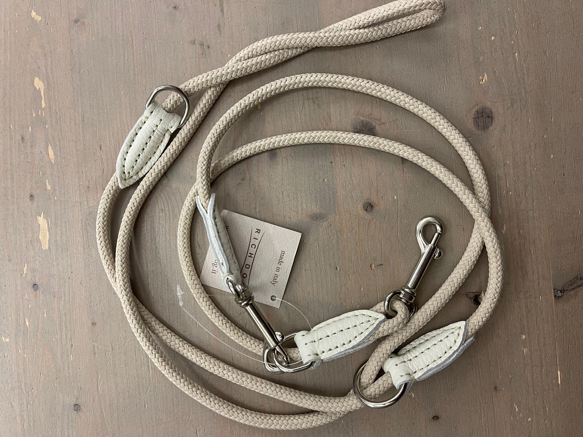 Tauleine mit Leder Beige