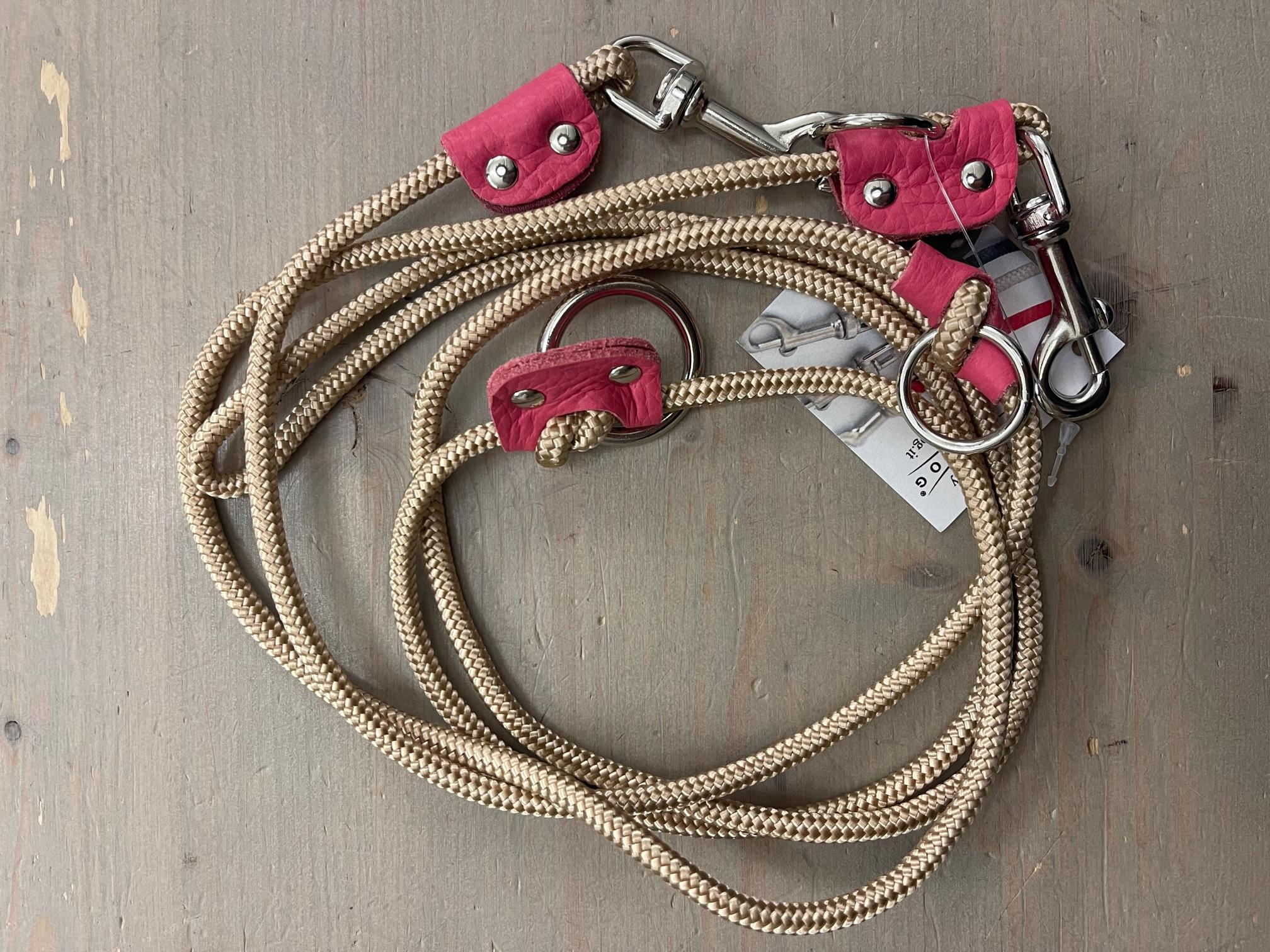 Tauleine mit Leder Rosa