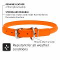 Lederhalsband round Orange – Bild 2