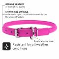 Lederhalsband round Pink – Bild 2