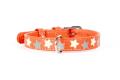 Lederhalsband mit Sternen Orange