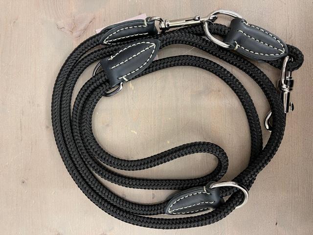Tauleine mit Leder Nero