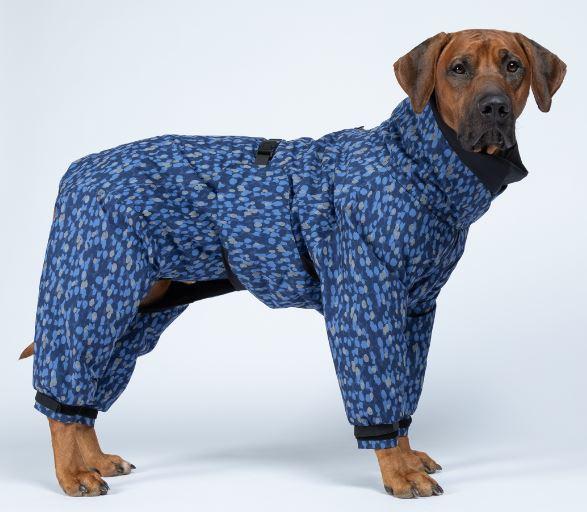 Hundewintermantel mit Beinen Blau