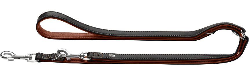 Verst. Führleine Canadian UP Schwarz/Cognac